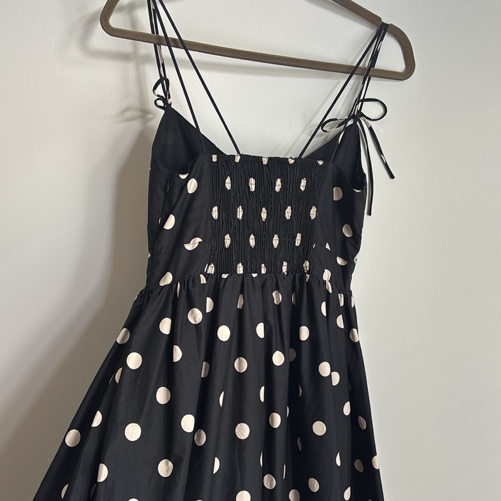 En Saison Black Midi Dress with White Polka Dots - Picture 9 of 13